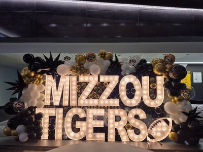 MIZZOU TIGERS Marquee Light and Balloon Display