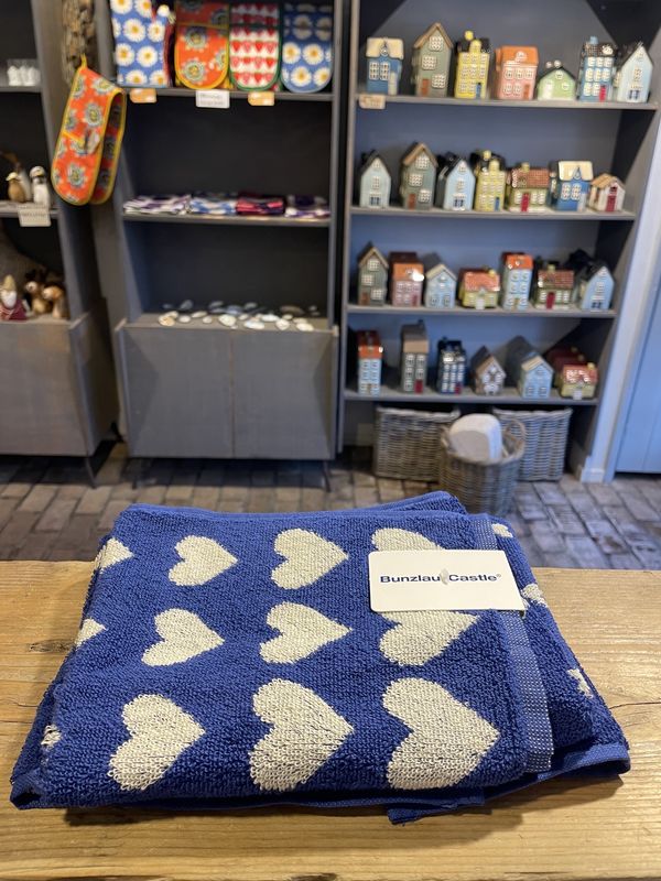 Bunzlau Castle Handdoek Hart Blauw