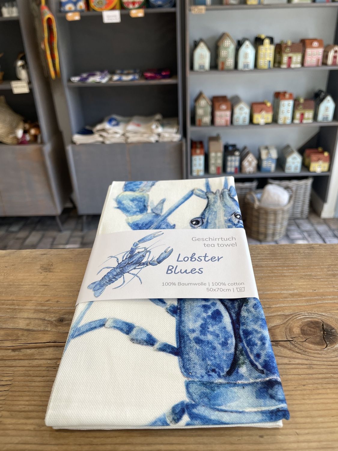 MALUU Theedoek Kreeft Blauw