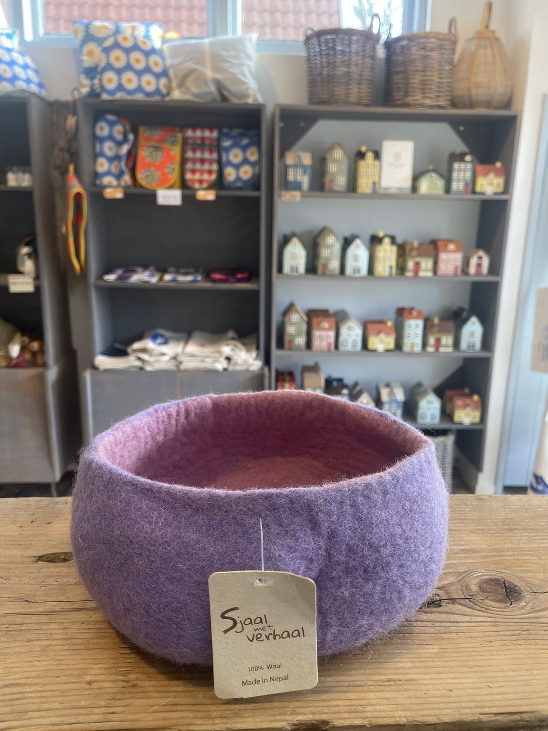 Sjaal Met Verhaal Mandje Pastel Lila - Roze