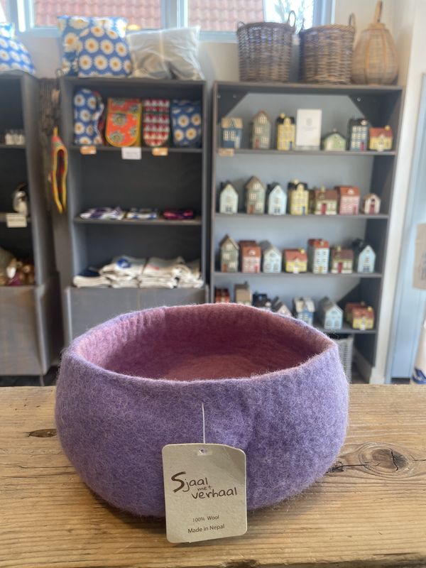 Sjaal Met Verhaal Mandje Pastel Lila - Roze