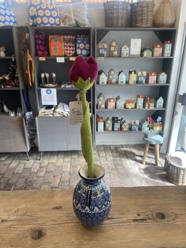 Sjaal Met Verhaal Tulp Donkerroze