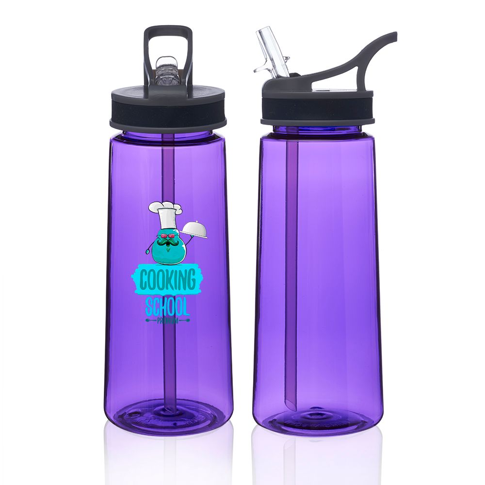 22 oz. Sports Water Bottles with Straw