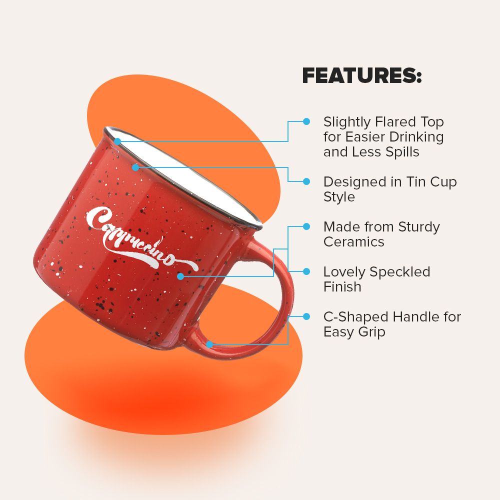 13 oz. Ceramic Campfire Coffee Mugs