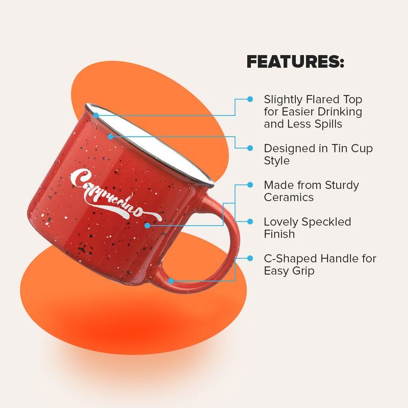 13 oz. Ceramic Campfire Coffee Mugs