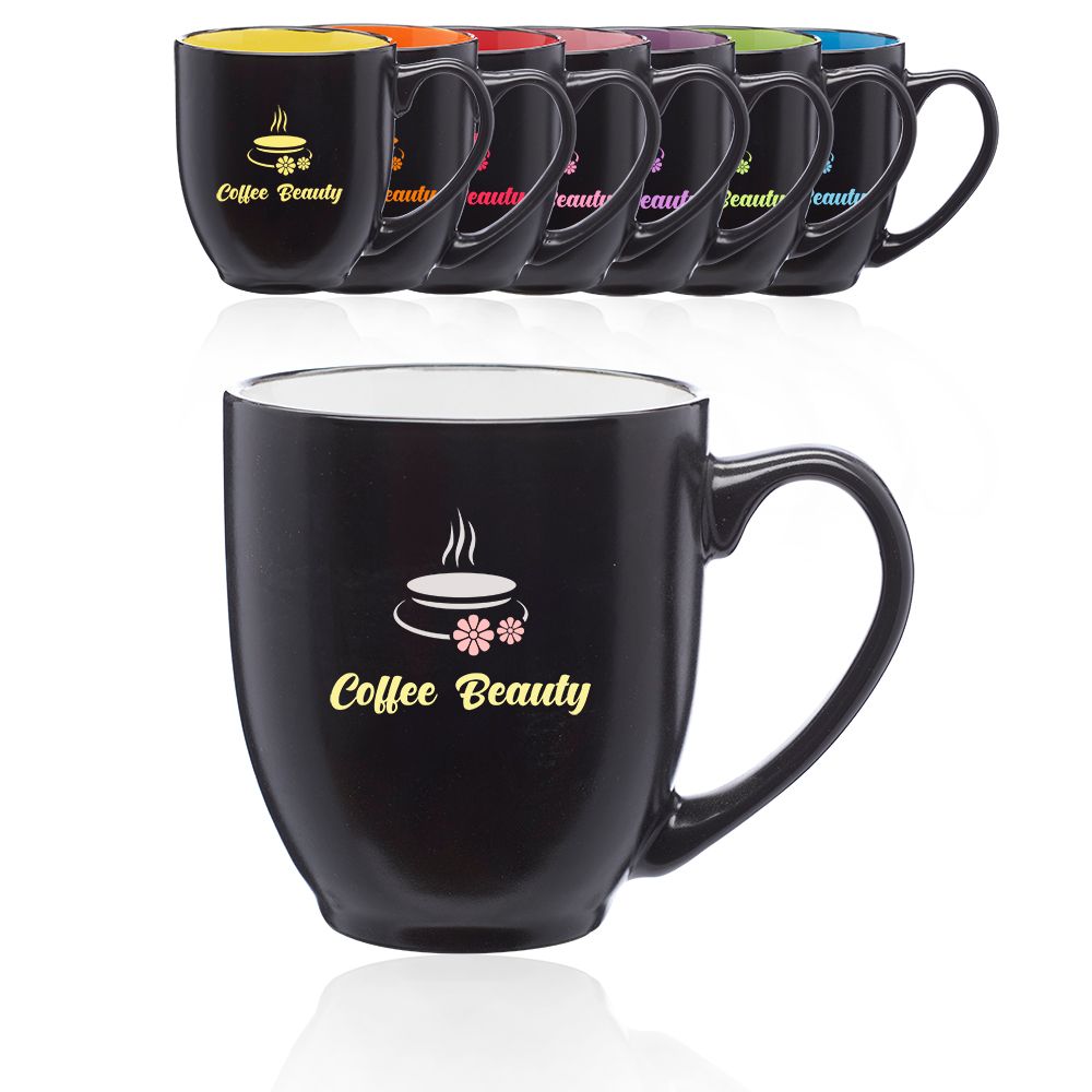 16 oz. Bistro Two Tone Ceramic Mugs