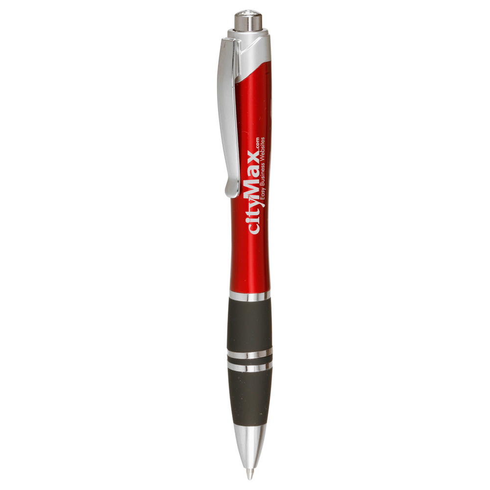Silver Accent Grip Plastic Pens