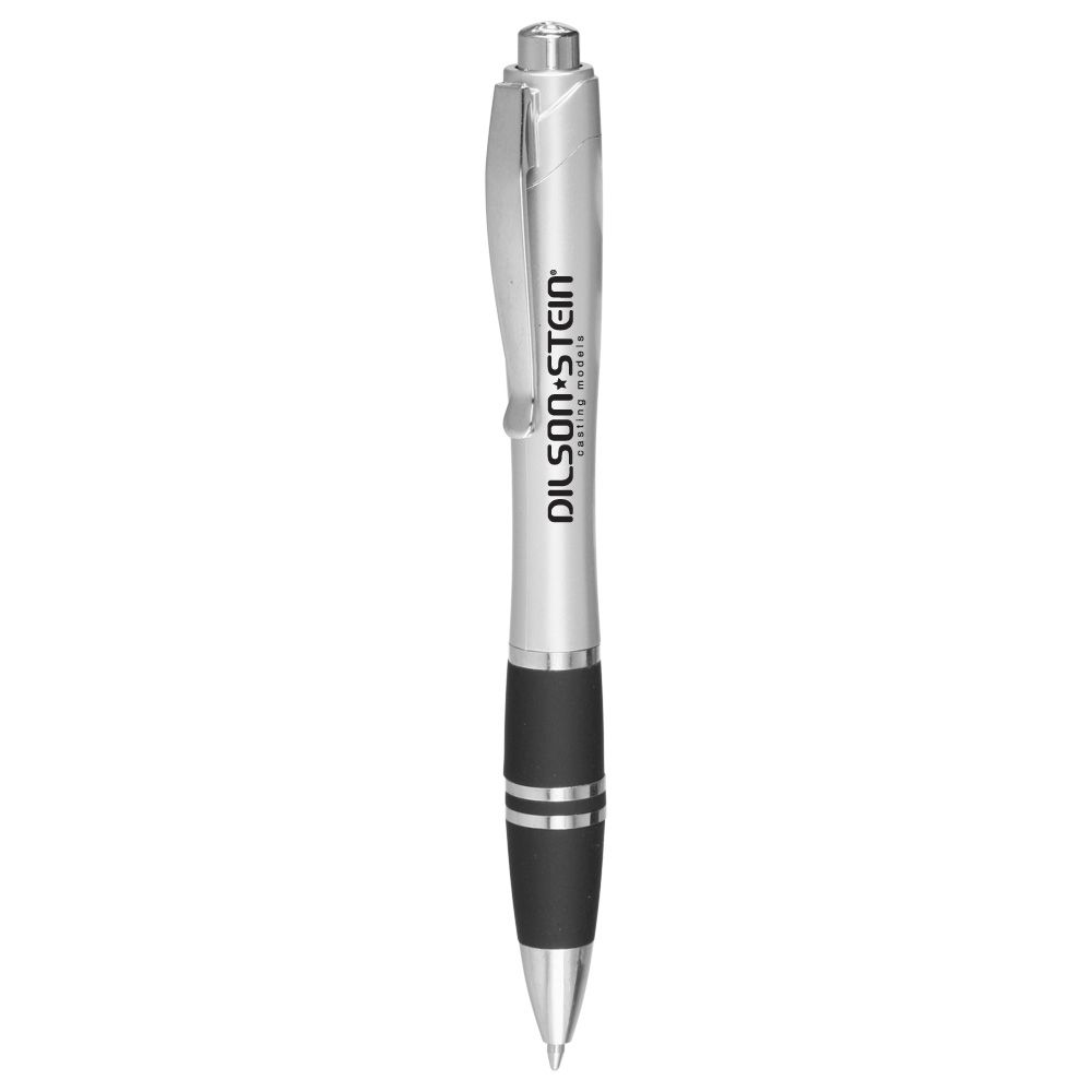 Silver Accent Grip Plastic Pens