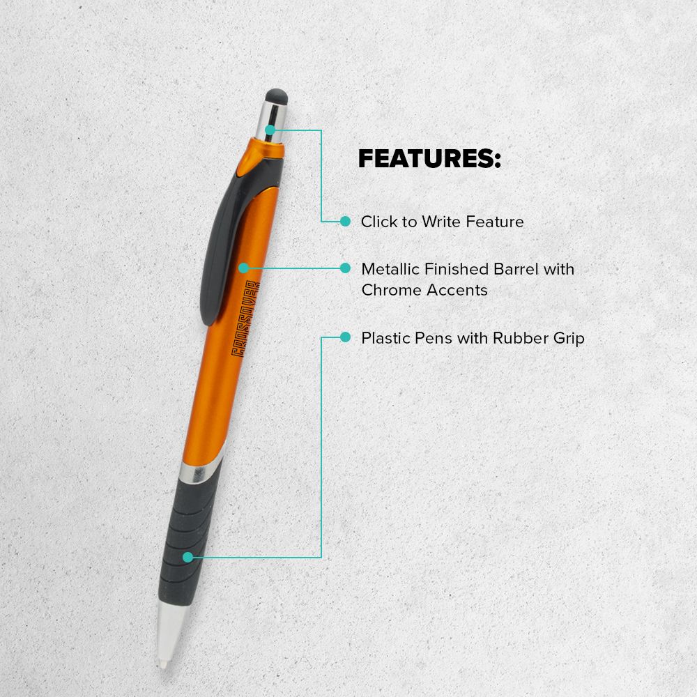 Plastic Pens with Screen Touch Stylus