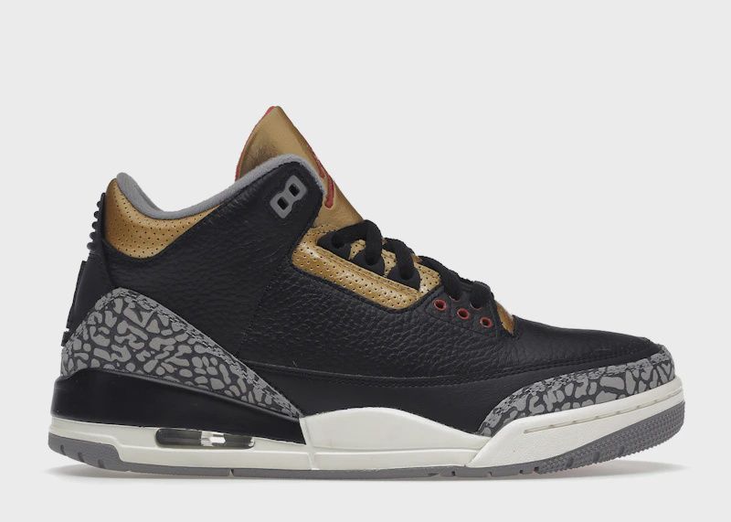 Jordan 3 Retro Black Cement Gold (W) • New