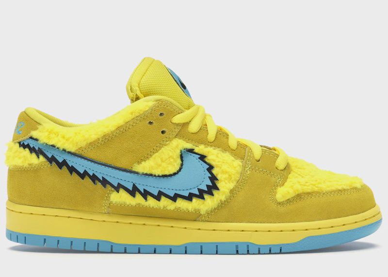 Nike Sb Dunk Low Grateful Dead Bears Opti Yellow • New