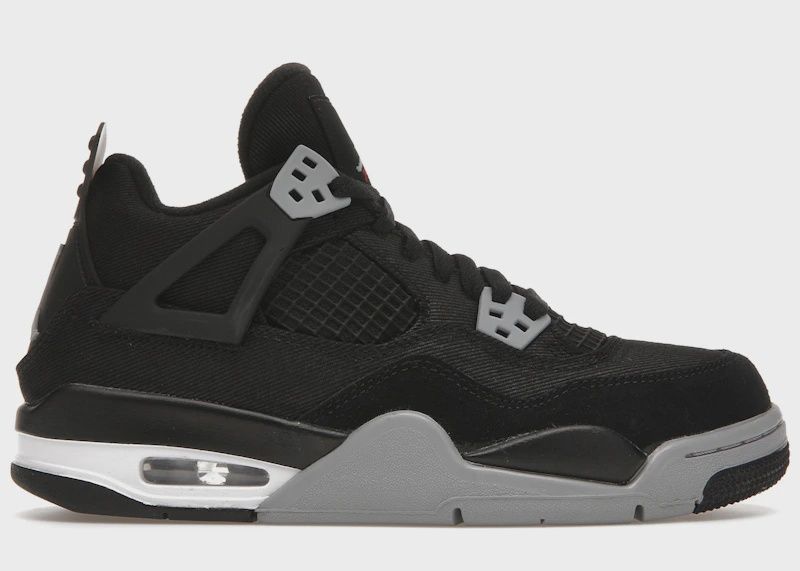 Jordan 4 Retro Black Canvas (GS) • New