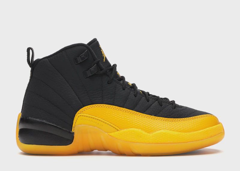 Jordan 12 Retro Black University Gold • New