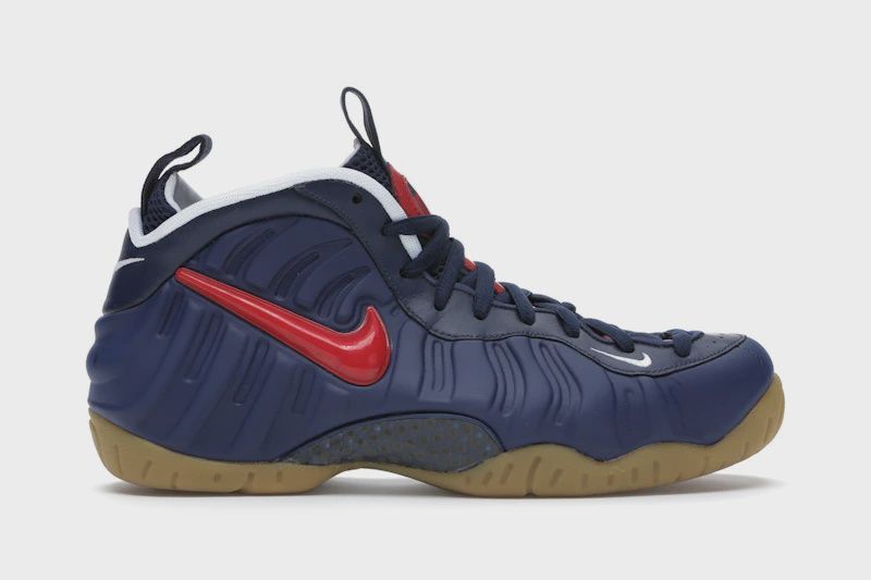 Nike Air Foamposite Pro Blue Void University Red • Pre-Owned