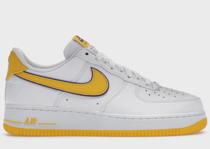 Nike Air Force 1 Low Retro QS Kobe Bryant Lakers Home • New