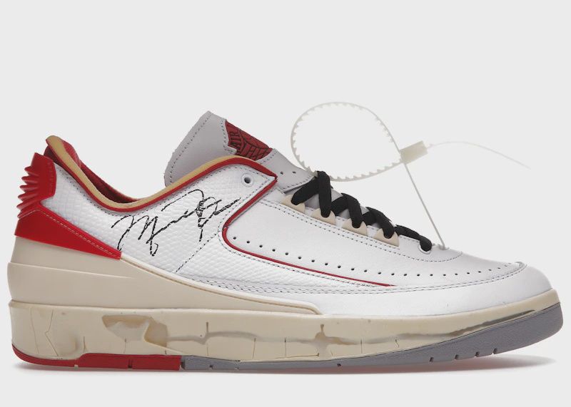 Jordan 2 Retro Low Sp Off-White White Red • Pre-Owned