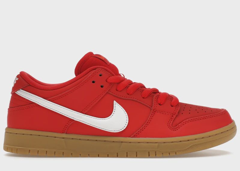 Nike Sb Dunk Low University Red Gum • New