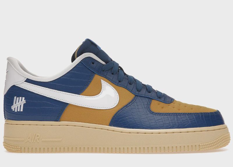 Nike Air Force 1 Low Sp Undefeated 5 On It Blue Yellow Croc • New
