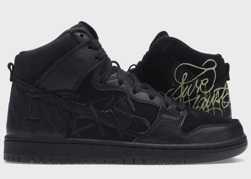 Nike Sb Dunk High Faust Black Gold • New