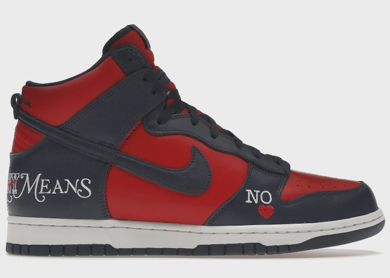 Nike Sb Dunk High Supreme By Any Means Navy • New