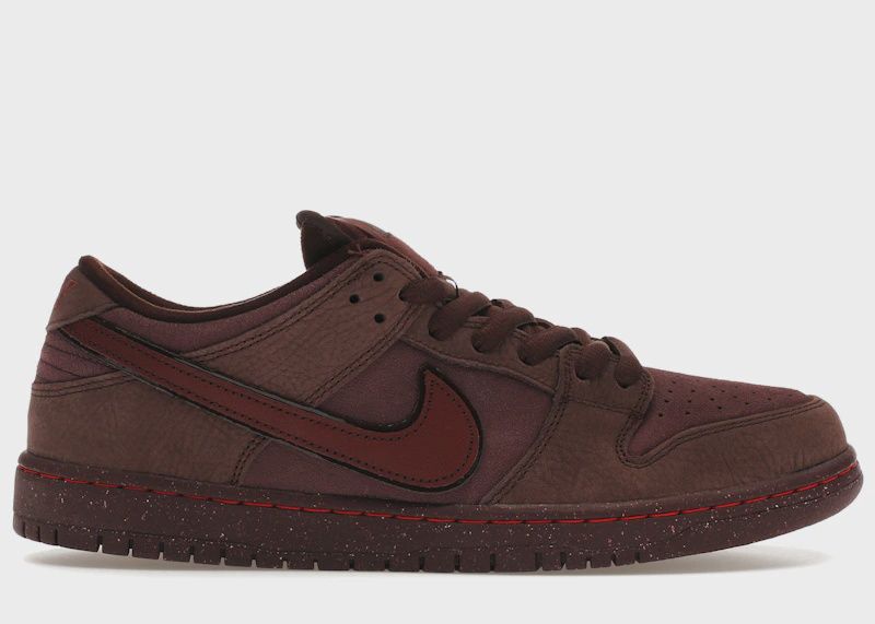 Nike Sb Dunk Low City Of Love Burgundy Crush • New