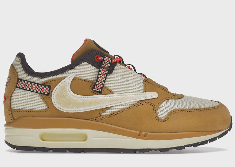 Nike Air Max 1 Travis Scott Cactus Jack Wheat Lemon Drop • New