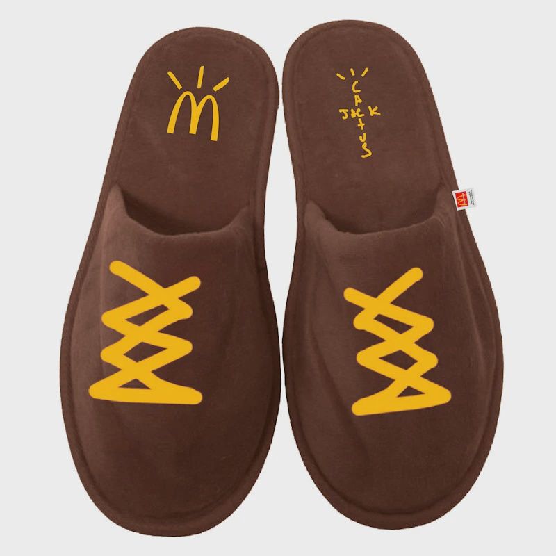 Travis Scott x McDonald&#39;s Cj House Slippers Brown • New