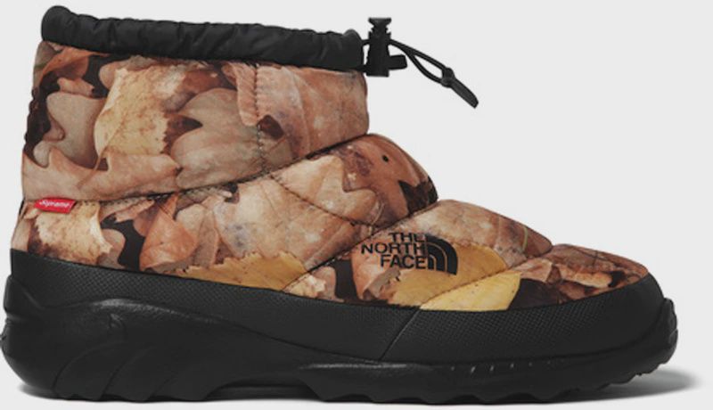 The North Face Nuptse Bootie Supreme Leaves • Pre-Owned