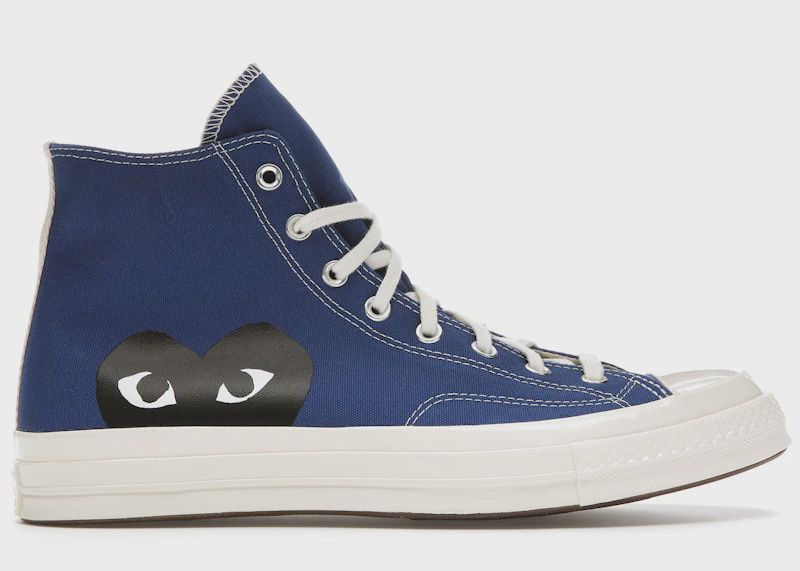 Converse Chuck Taylor All Star 70 Hi Comme des Garcons PLAY Blue Quartz • New