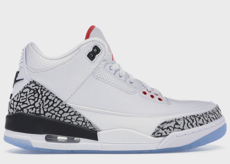 Jordan 3 Retro Free Throw Line White Cement • New