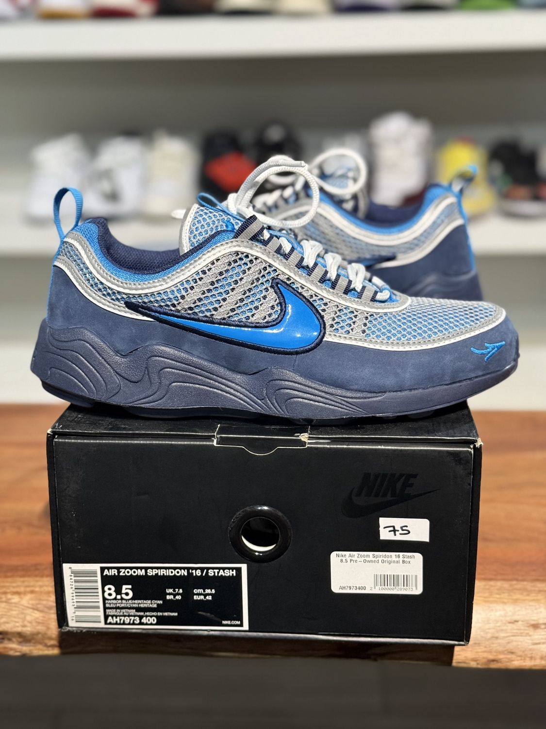 Nike Air Zoom Spiridon 16 Stash • Pre-Owned, Shoe Size: US M 8.5, Product Condition: Pre-Owned