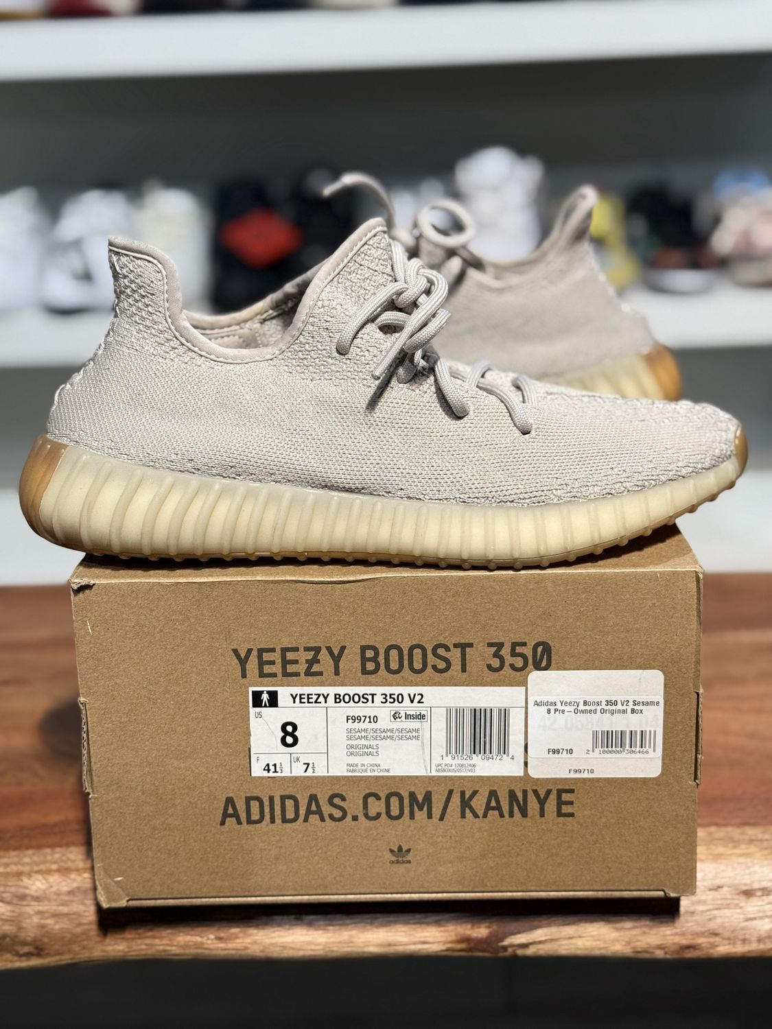 adidas Yeezy Boost 350 V2 Sesame • Pre-Owned, Shoe Size: US M 8, Product Condition: Pre-Owned