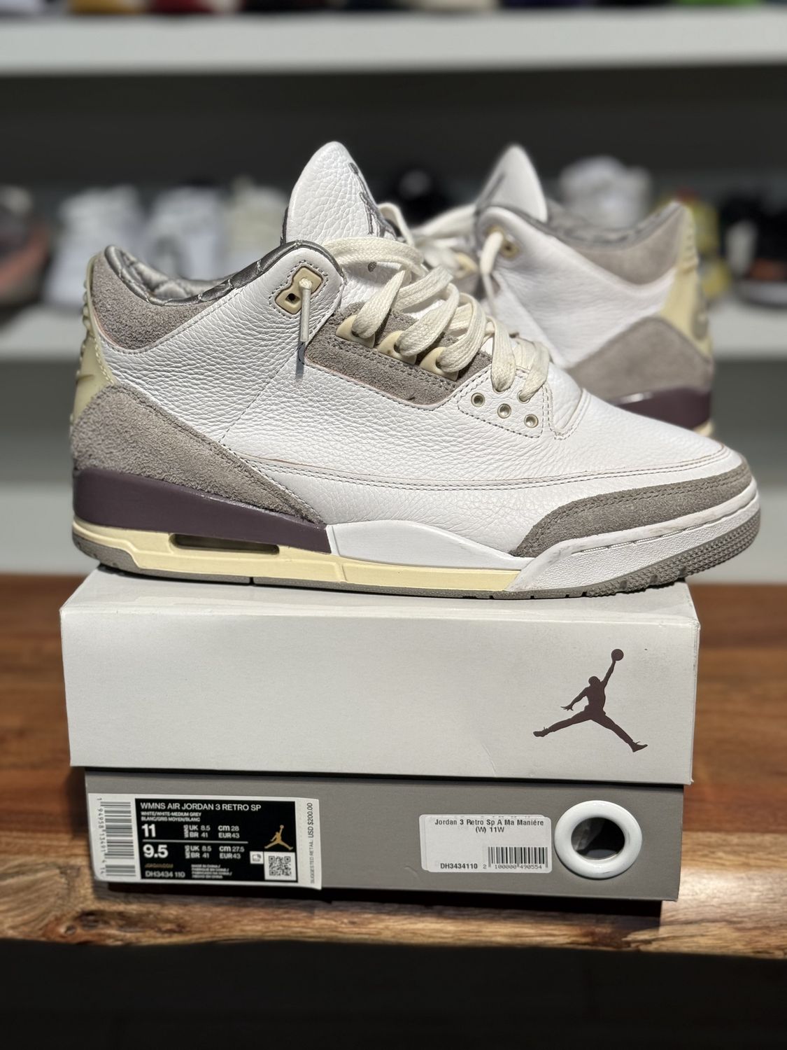 Jordan 3 Retro Sp A Ma Maniére (W) • Pre-Owned, Shoe Size: US W 11, Product Condition: Pre-Owned