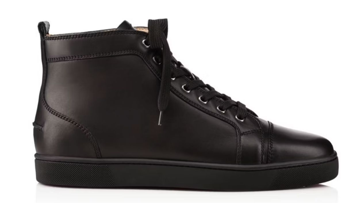 Christian Louboutin Louis Flat High Black • Pre-Owned