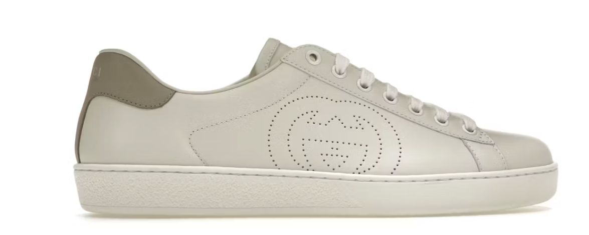 Gucci Ace Perforated Interlocking G White - New