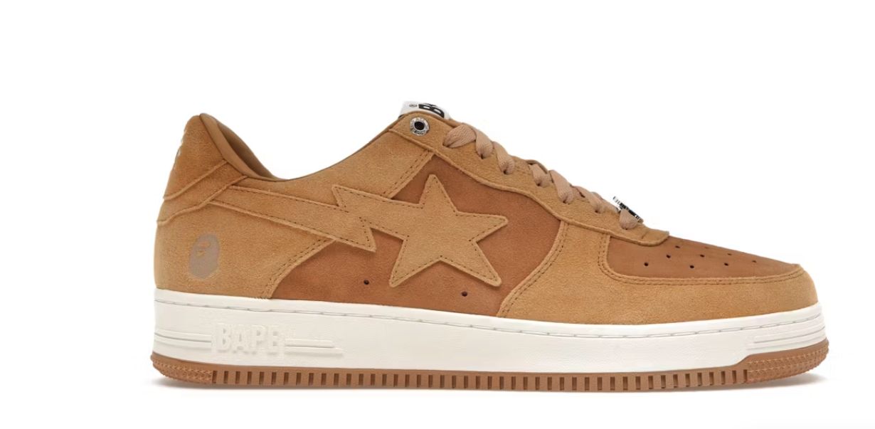 A Bathing Ape Bape Sta Beige Suede - New