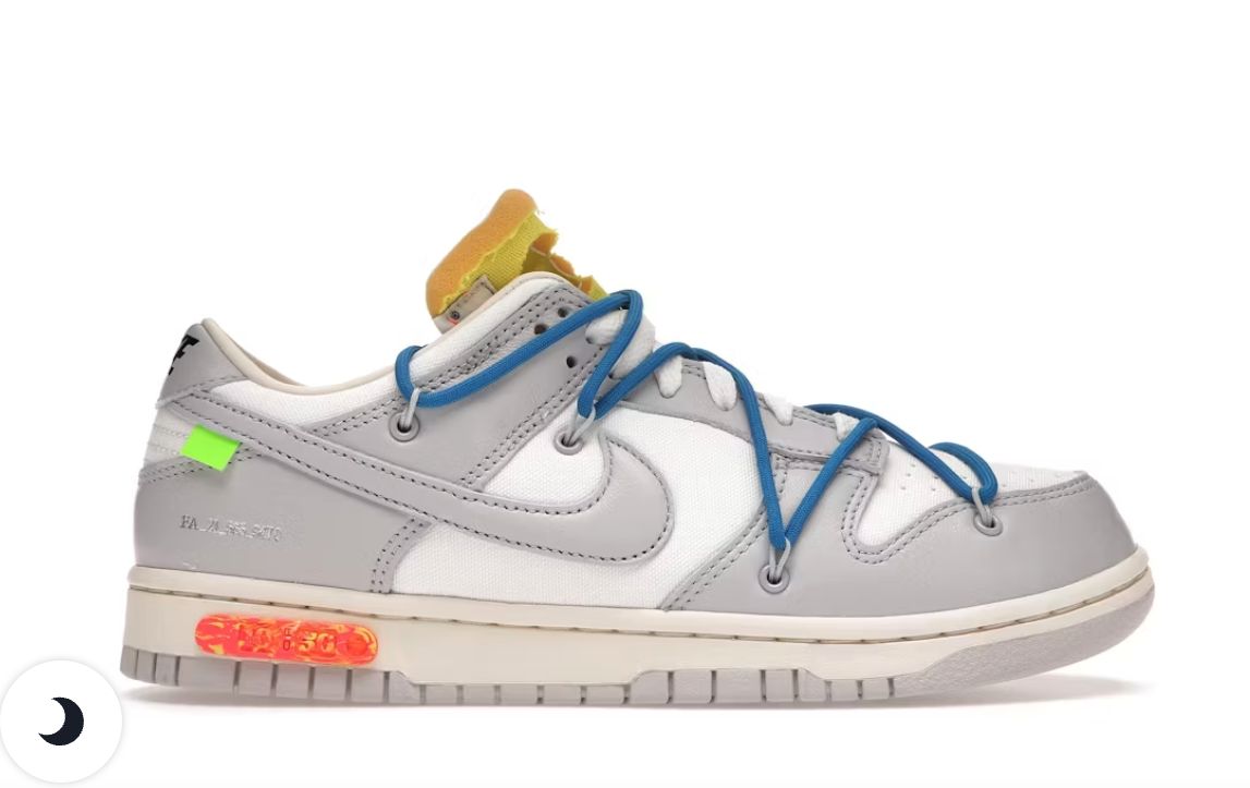 Nike Dunk Low Off-White Lot 10 - Pre Owned, Shoe Size: US M 10, Product Condition: Pre-Owned