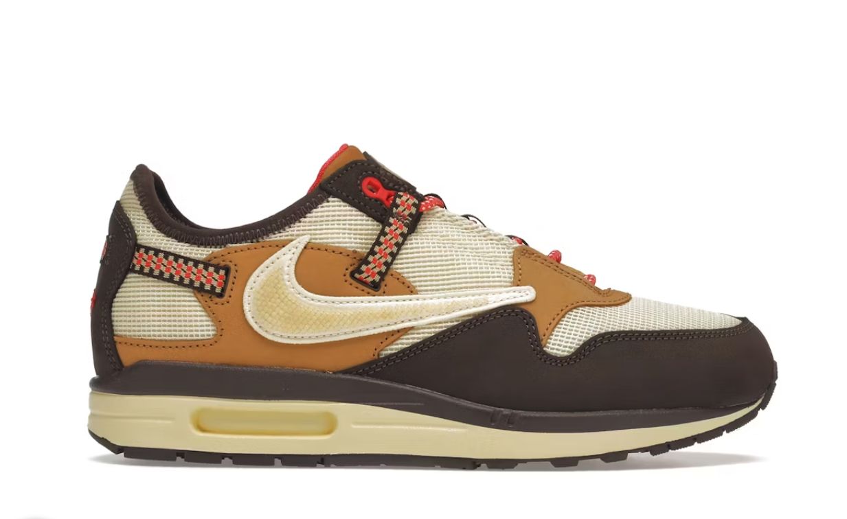 Nike Air Max 1 Travis Scott Cactus Jack Baroque Brown, Shoe Size: US M 12.5, Product Condition: Pre-Owned