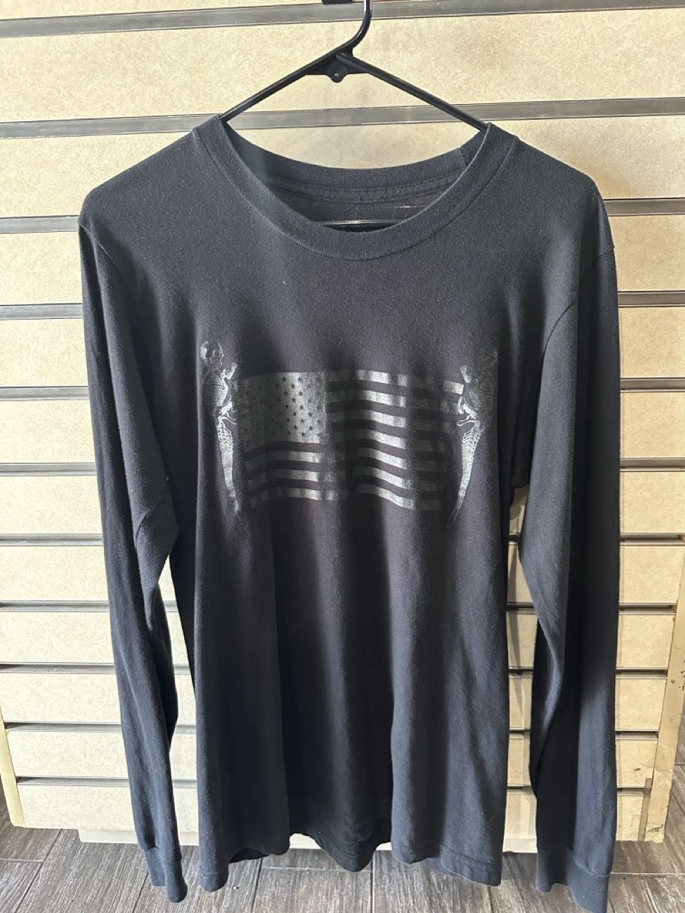 Chrome Hearts Men&#39;s Foti Jarvis Flag Print Long Sleeve Size S