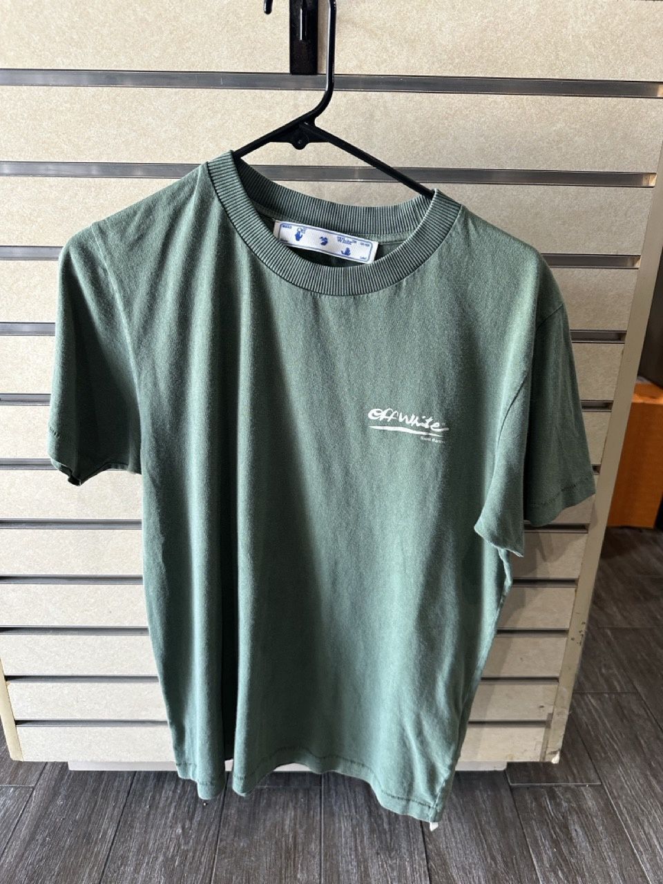Off-White Shirt Green Size S Pre-Owned