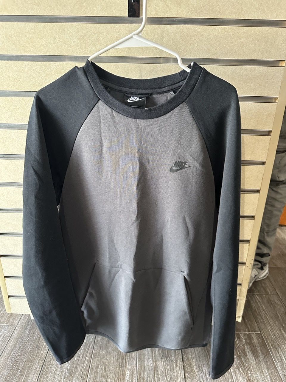 Nike Long Sleeve Shirt Black Grey Size S