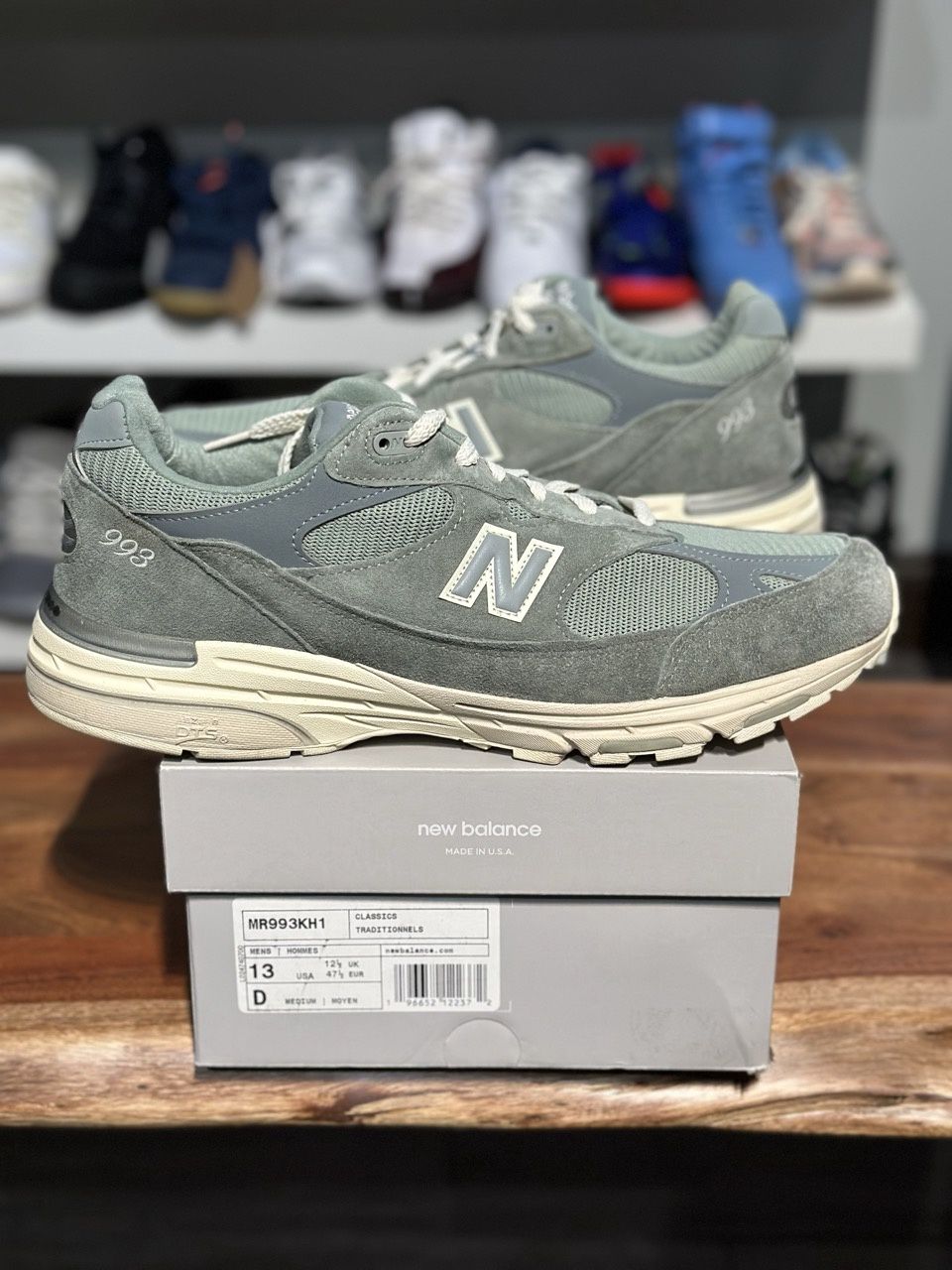 New Balance 993 MiUSA Kith Pistachio, Shoe Size: US M 13, Product Condition: Pre-Owned