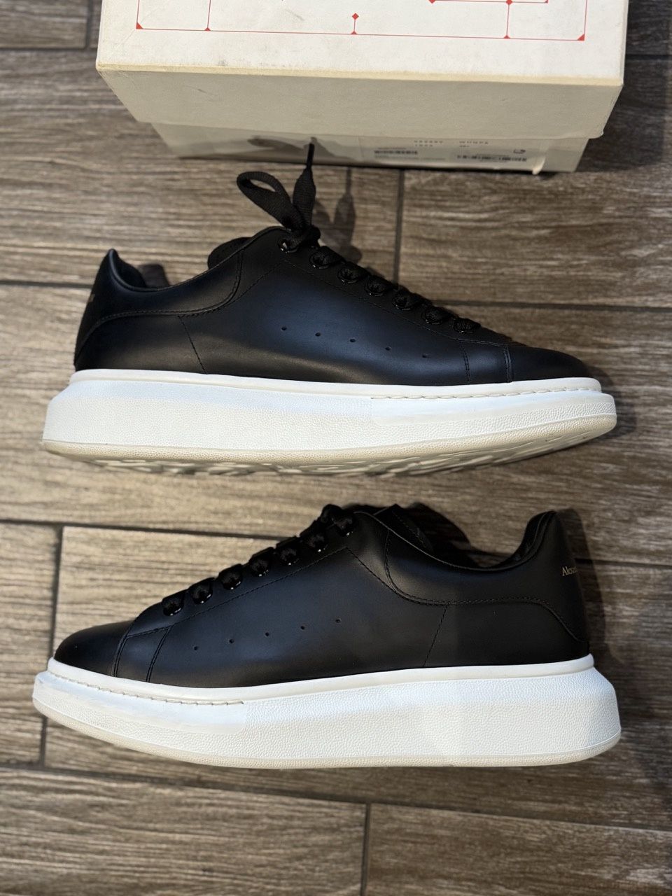 Alexander McQueen Oversized Black White Sole  - PreOwned, Shoe Size: US M 10.5, Product Condition: Pre-Owned