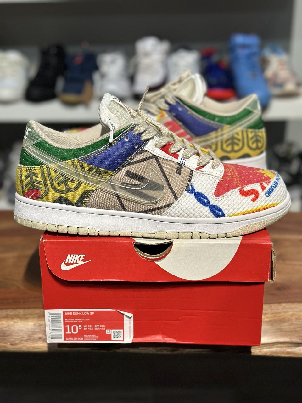 Nike Dunk Low SP City Market - Pre-Owned, Shoe Size: US M 10.5, Product Condition: Pre-Owned