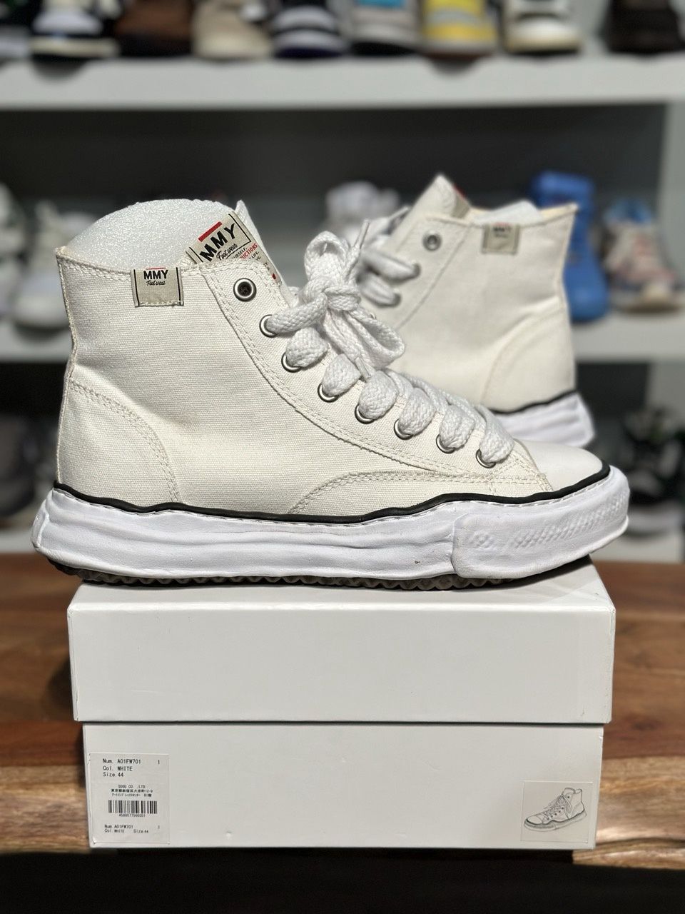 Maison Mihara Yasuhiro Hank OG Sole Canvas Hi - Pre - Owned, Shoe Size: US M 11, Product Condition: Pre-Owned