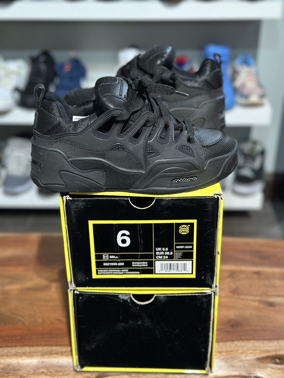 Under Armour ASAP Rocky SRLo Black - PreOwned, Shoe Size: US M 6, Product Condition: Pre-Owned