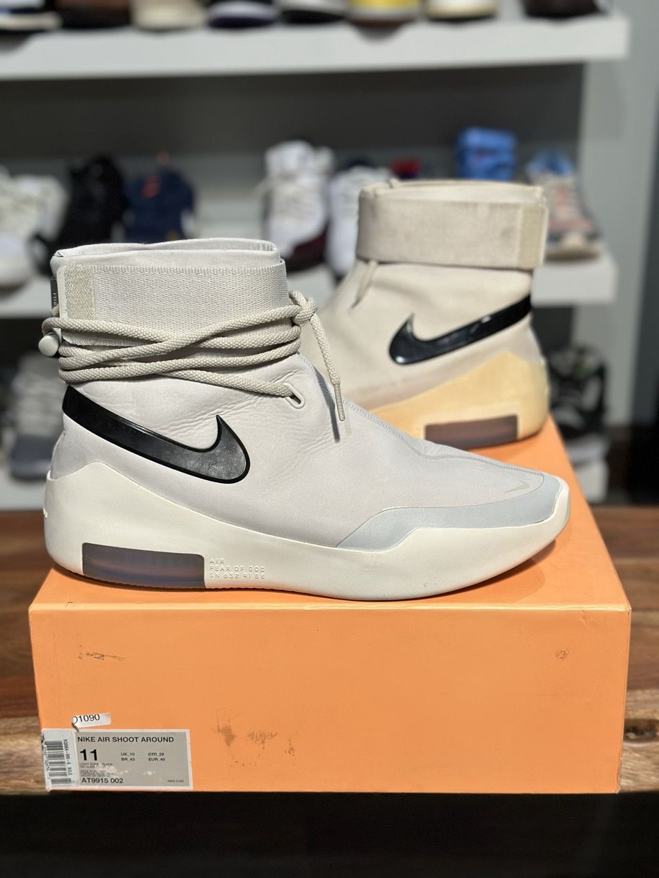Nike Air Fear Of God 1 SA Light Bone Black Pre - Owned, Shoe Size: US M 11, Product Condition: Pre-Owned