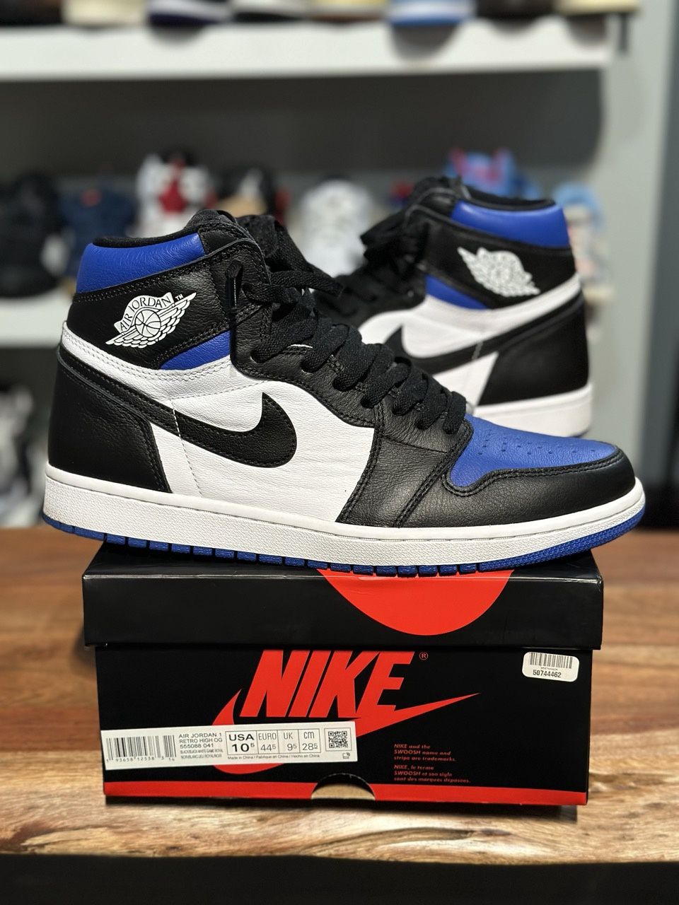 Jordan 1 Retro High Royal Toe • Pre-Owned, Shoe Size: US M 10.5, Product Condition: Pre-Owned