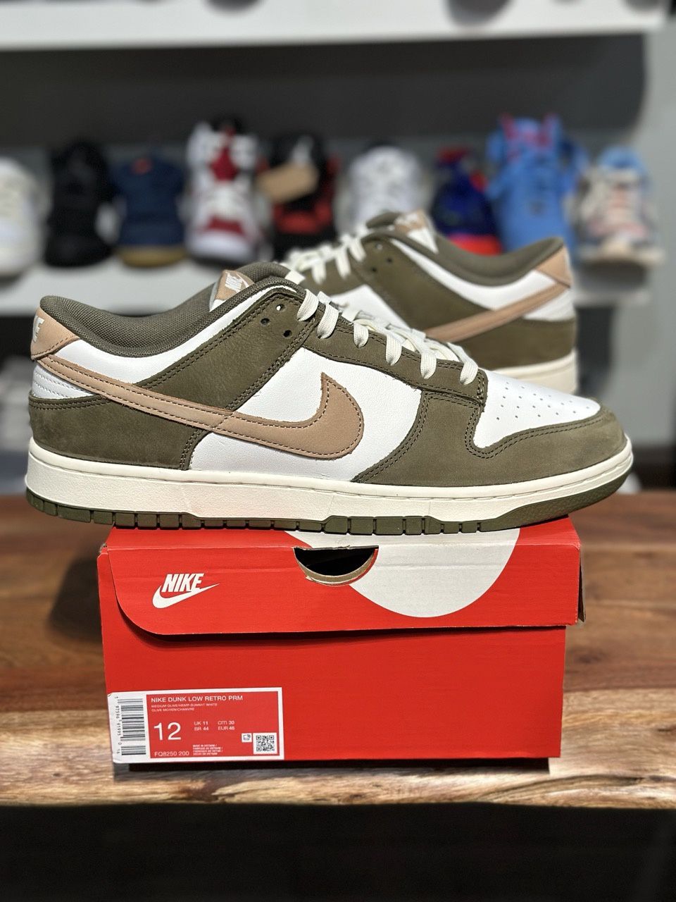 Nike Dunk Low Premium Medium Olive Hemp - Pre - Owned, Shoe Size: US M 12, Product Condition: Pre-Owned