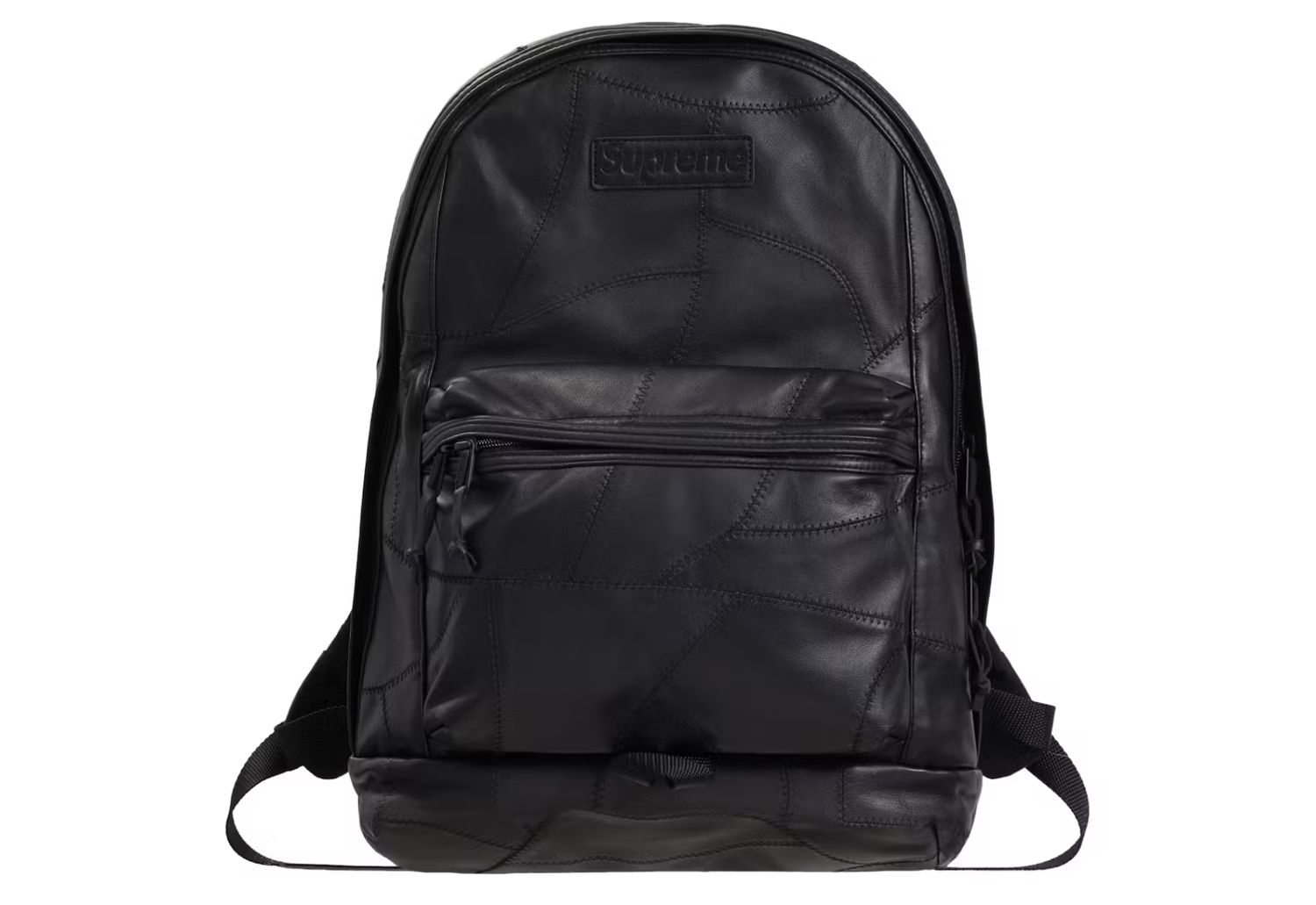 FW19 Supreme Patchwork Leather Backpack Black - New
